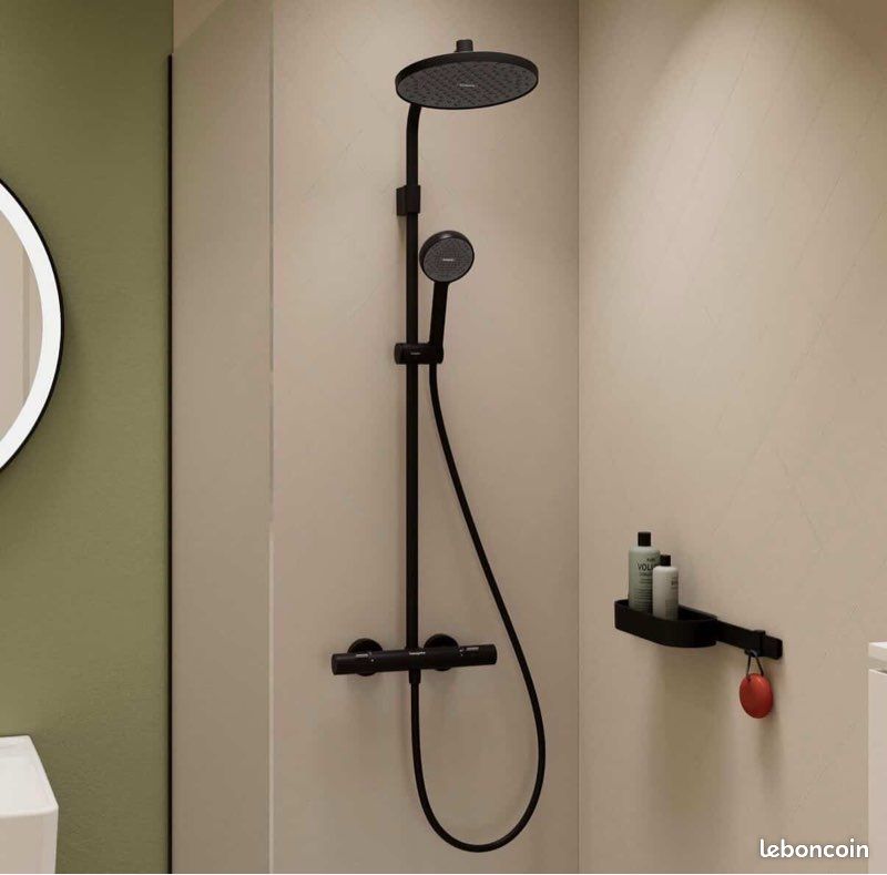 Colonne de douche thermostatique noir, Stamis S, HANSGROHE NEUF ✅ (image 4)