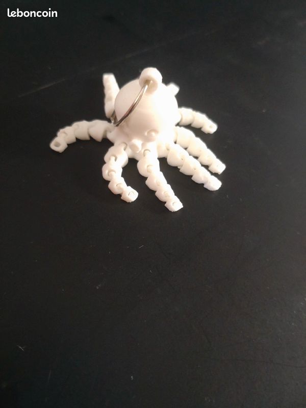 Porte-clé poulpe articulée imprimer en 3D (image 1)