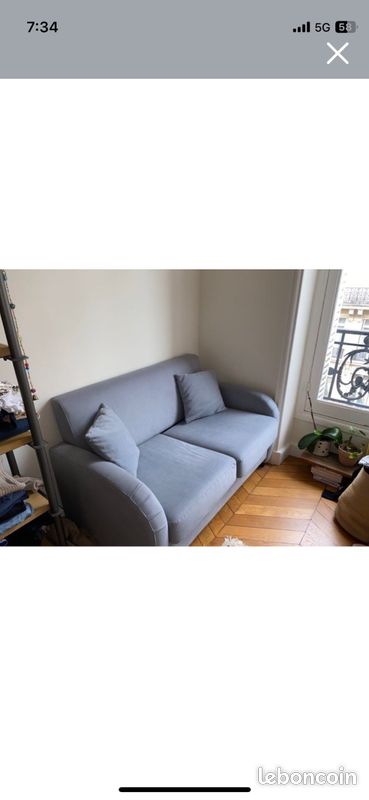 Canapé convertible scandinave vert gris (image 4)