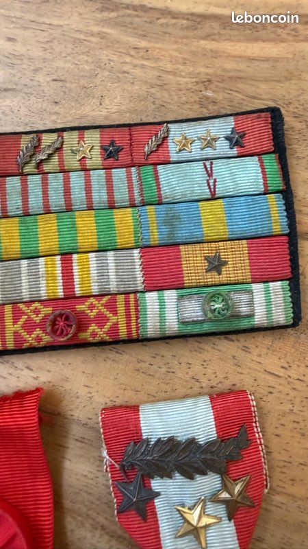 Placard médailles + légion d’honneur grand officier + croix de guerre citations (image 3)
