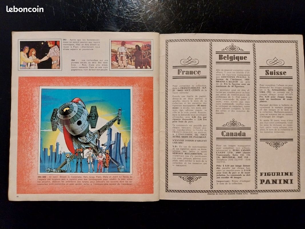 Panini vintage Capitaine Flam 1981. #285. Très bon état