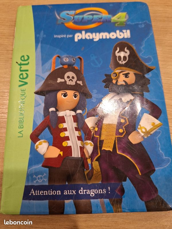 Bibliotheque verte super4 playmobil 《 attention aux dragons 》 (image 1)