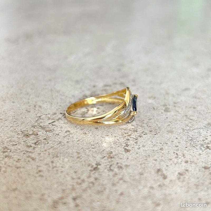 Bague Saphir - Or Jaune 750 (image 4)