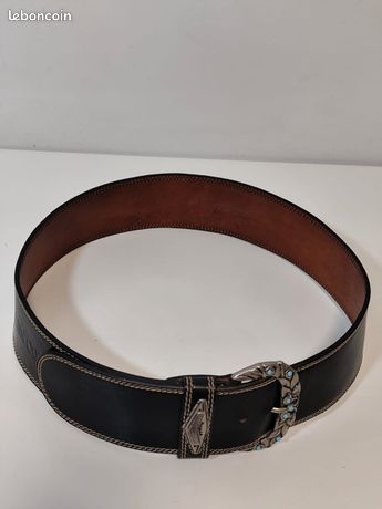 Ancien Col De Poitrine Western En Cuir Avec 5 Ceintures, Lot USA