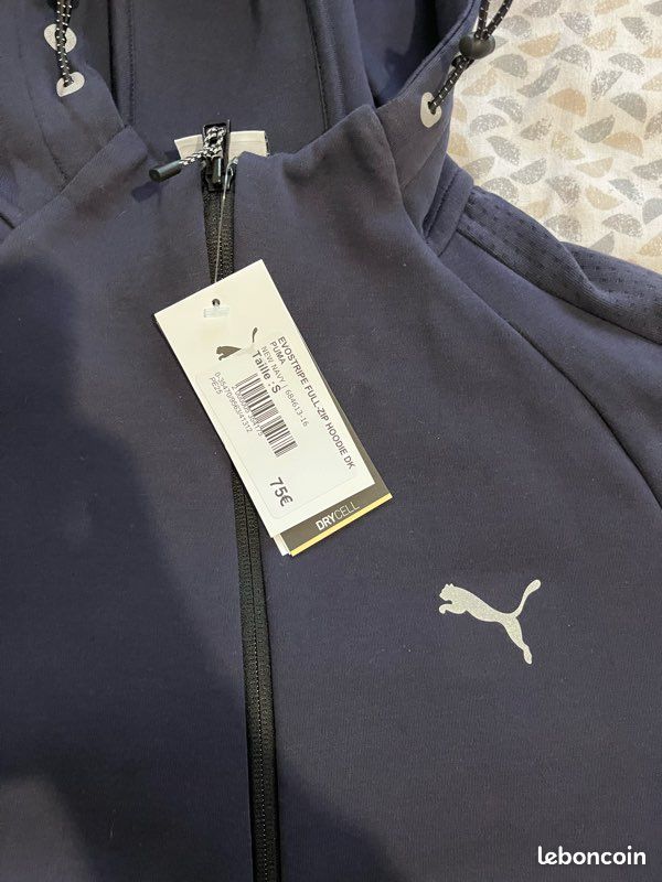 Veste Puma bleu foncé – Taille S – Style sportswear high-tech (image 4)