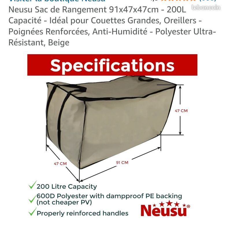 Sac de rangement 200 litres (image 1)