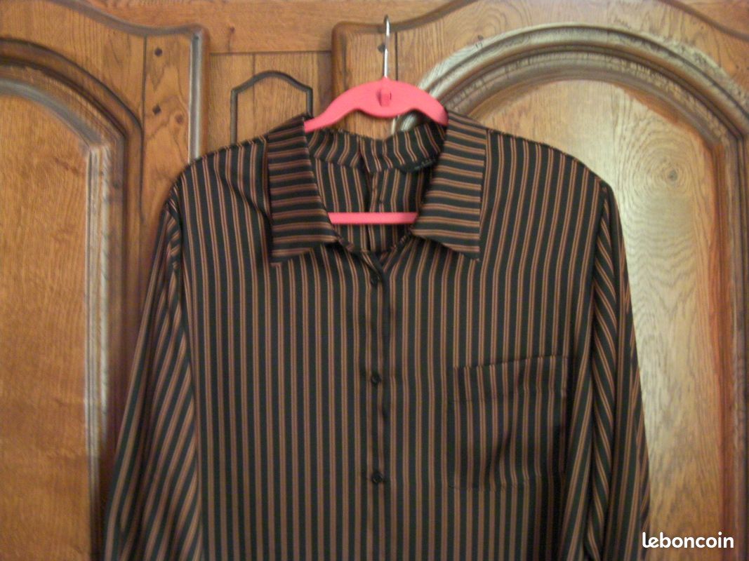 Chemise rayée ZARA - Taille L (42) (image 2)