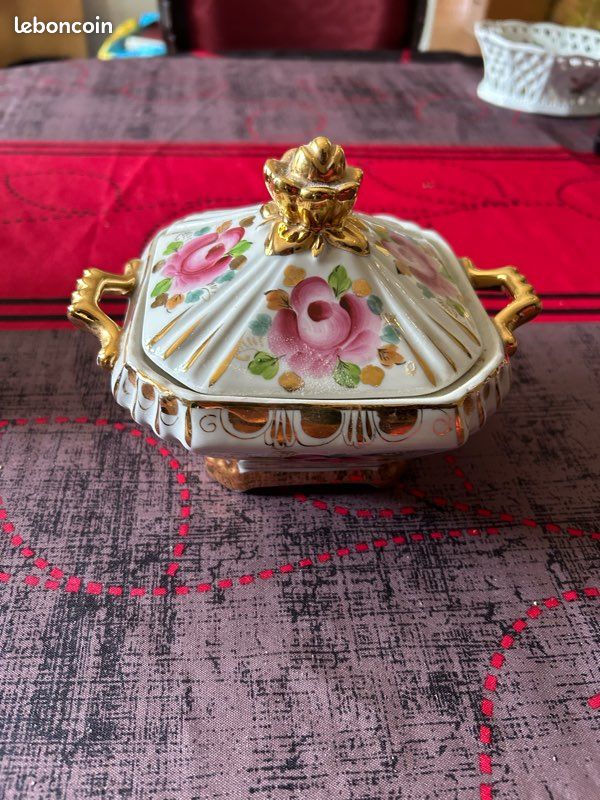 Boîte à bijoux / pot en porcelaine russe vintage (image 1)