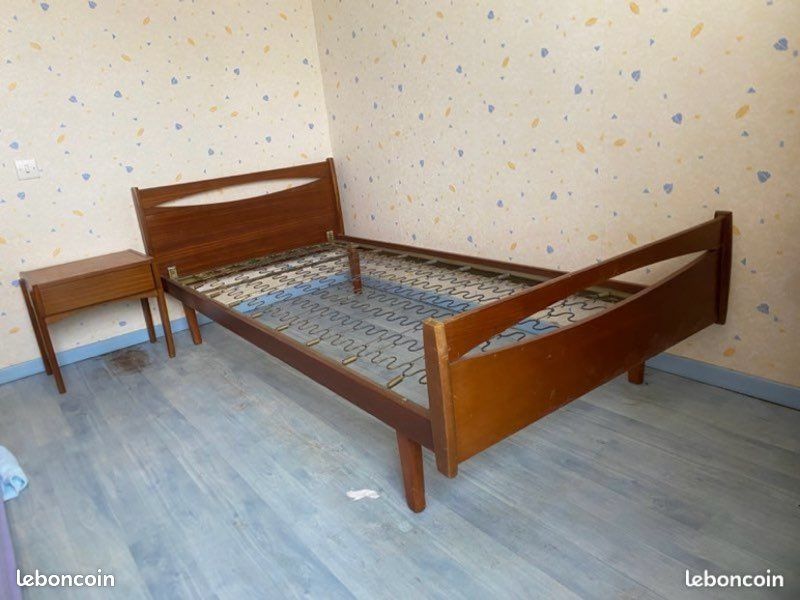 Lit 1 place + table de chevet (image 2)