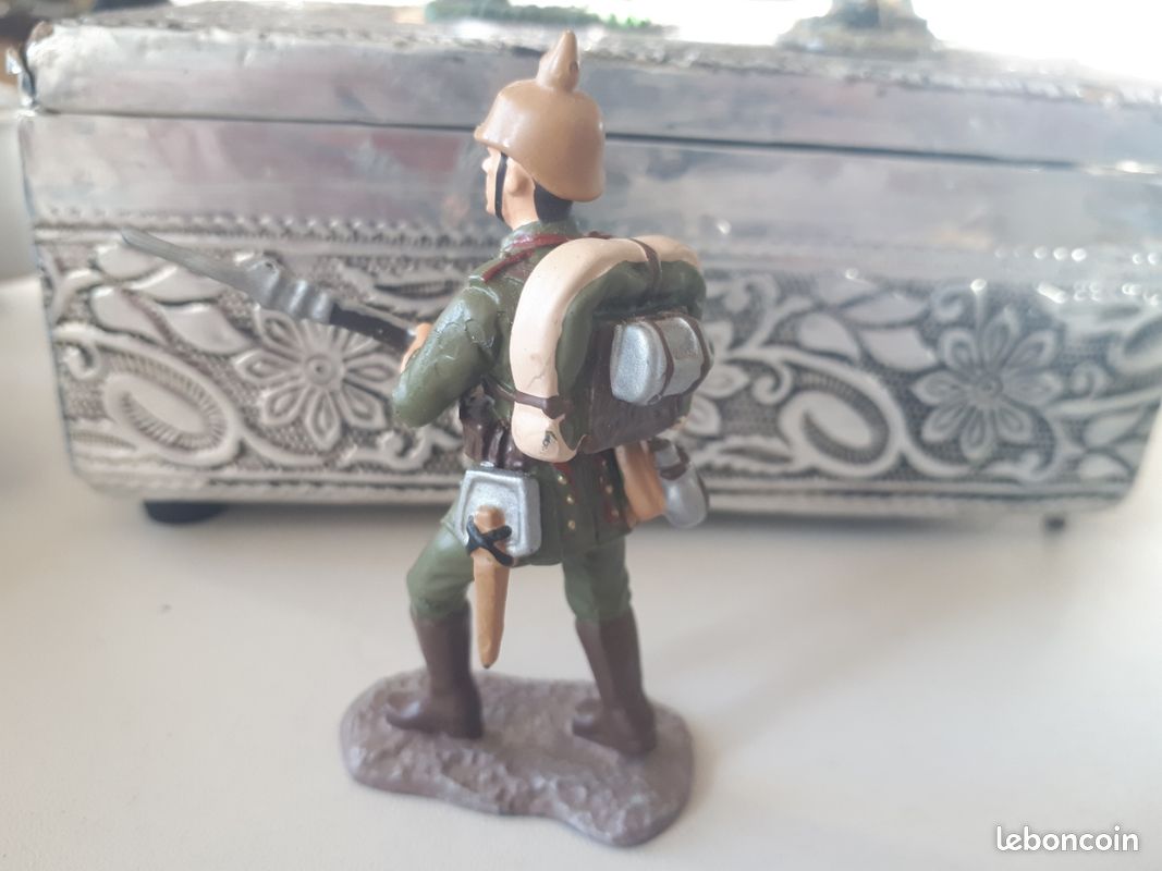 Figurine Soldat De Plomb Prusse 1914 - Échelle 54mm, Peint à La Main, Collection Ancienne