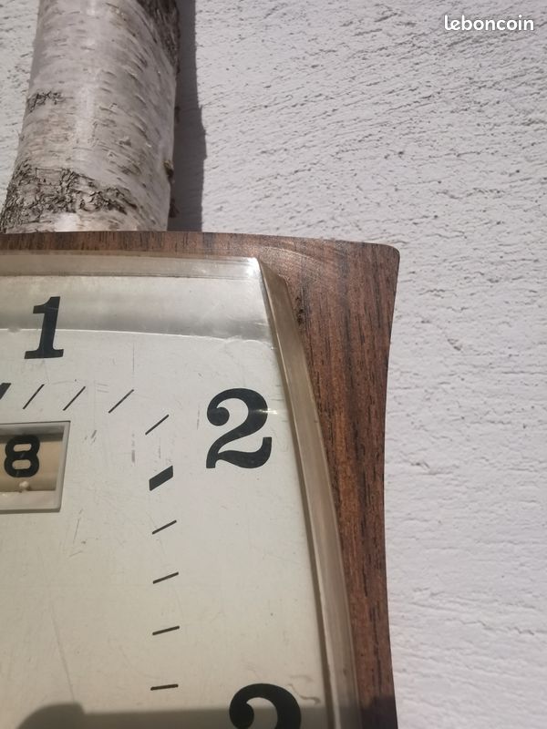 Horloge murale vintage Japy 276 Transistor – calendrier jour/date – années 70 (image 4)