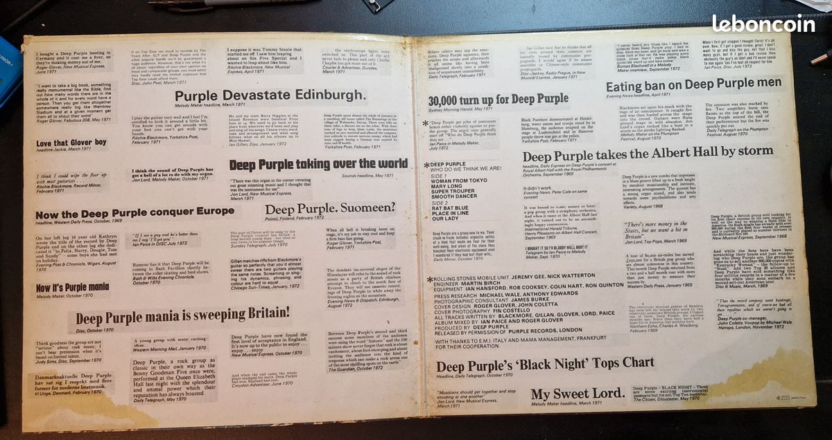 Lot vinyles deep purple (image 6)