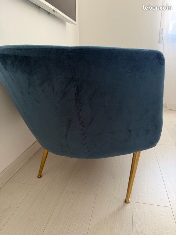 Banquette Maison du monde bleu canard (image 3)