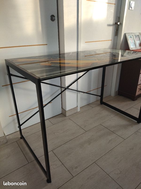 ✅ Bureau verre trempé Taxi jaune new-yorkais nickel 👌 (image 10)