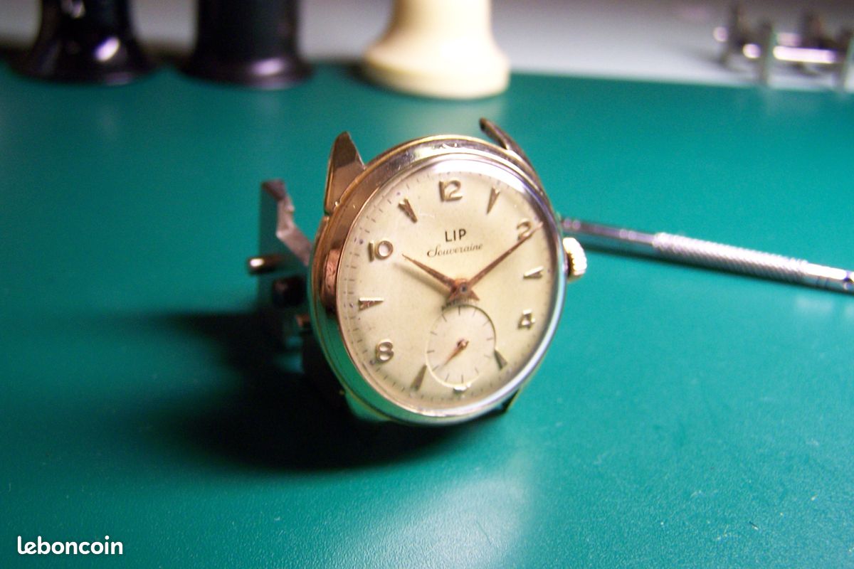 Montre Bracelet LIP Souveraine Occasion - Chronographe électromécanique Zenith - Fonctionne Parfaitement