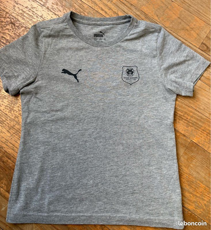 T-SHIRT GRIS Stade Rennais LOGO PUMA JUNIOR 8/10 ans (image 2)