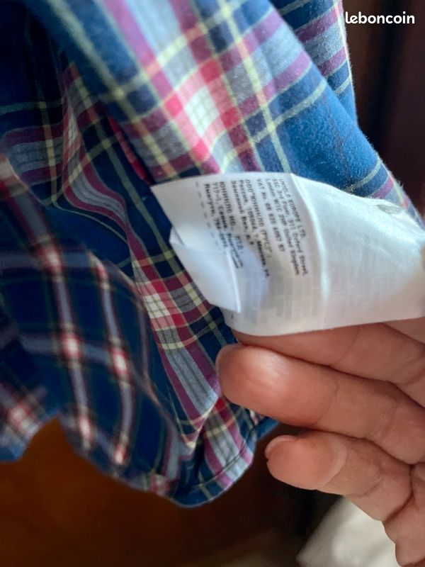 Chemise homme Uniqlo taille S bleue à carreaux (image 7)