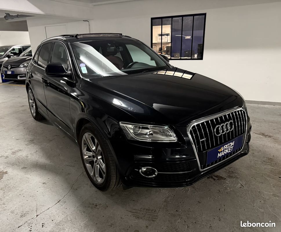 AUDI Q5 2.0 Hybrid 245ch AVUS - 2013 - 135 000 km - BOITE AUTO - INTERIEUR CUIR NAPPA ROUGE - TOIT OUVRANT - CAMERA DE RECUL - GPS - CARPLAY - BATTERIE HYBRIDE NEUVE - SUIVI COMPLET (image 3)