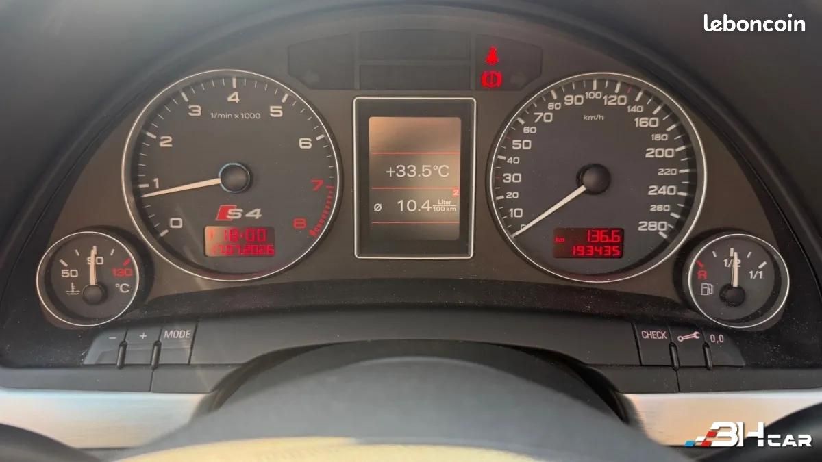 Audi S4 V8 AVANT 4.2 340 QUATTRO - 2007 - 194500km - TOIT OUVRANT - SIEGES RECARO - PACK BOSE (image 10)