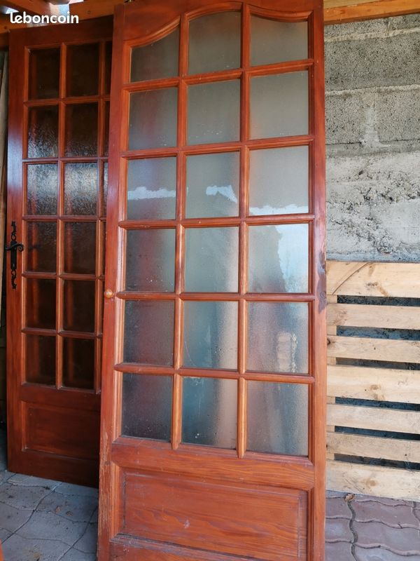 Lot de portes vitrées d'intérieur, bois, très bon état (image 5)