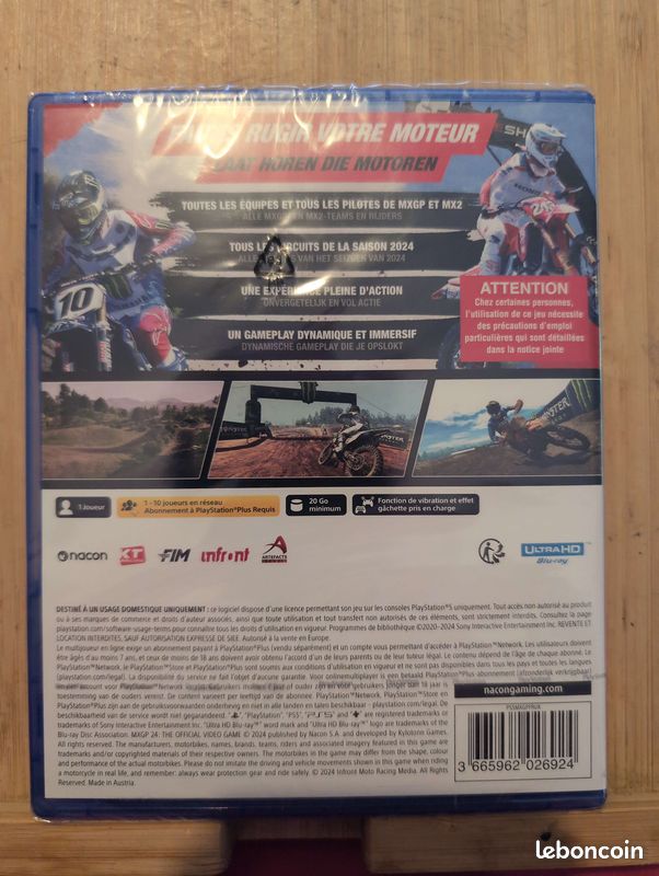Jeu MXGP Motocross PS4 - Lot De 15 Neufs Sous Blister, Version Française, PEGI 12, édité Par EA