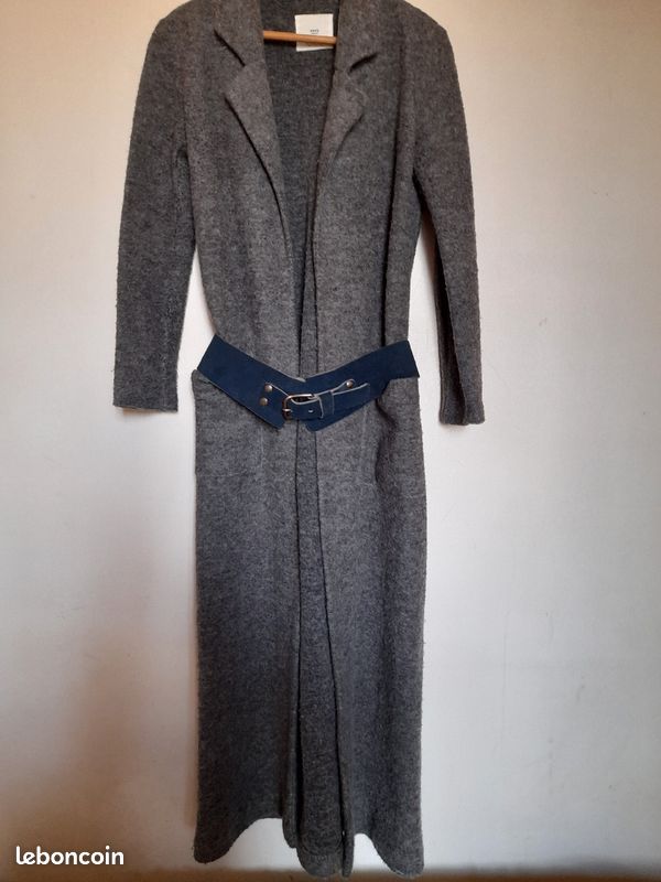 MANTEAU FEMME " MING " GRIS t 40 TRÈS LONG TBÉ VISUEL ET PROPRETÉ VENDU 10 EUROS (image 4)