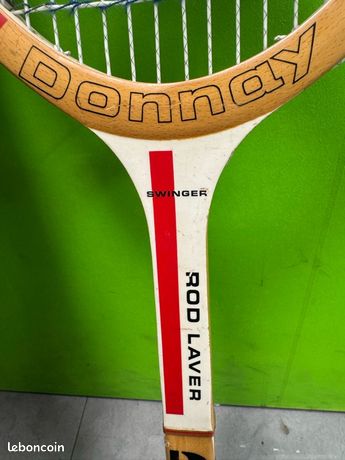 Raquette De Tennis Vintage Dunlop Rod Laver En Bois - Grip 4 1/2 - Bois Woodie