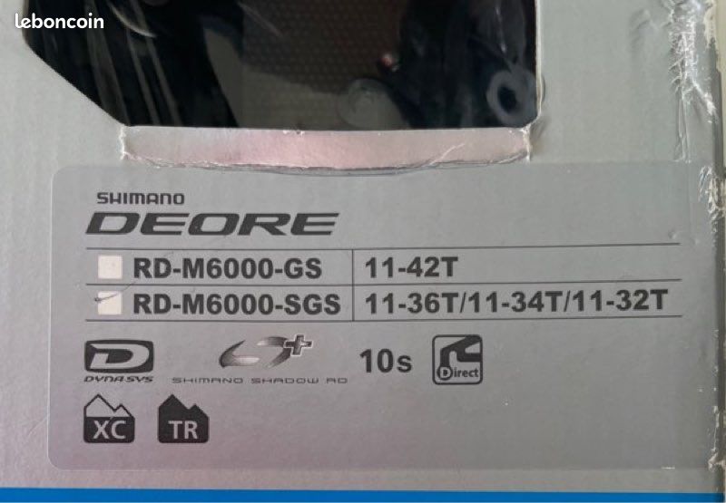 Dérailleur Arrière Shimano Deore RD-M6000 SGS – 10 Vitesses – Neuf