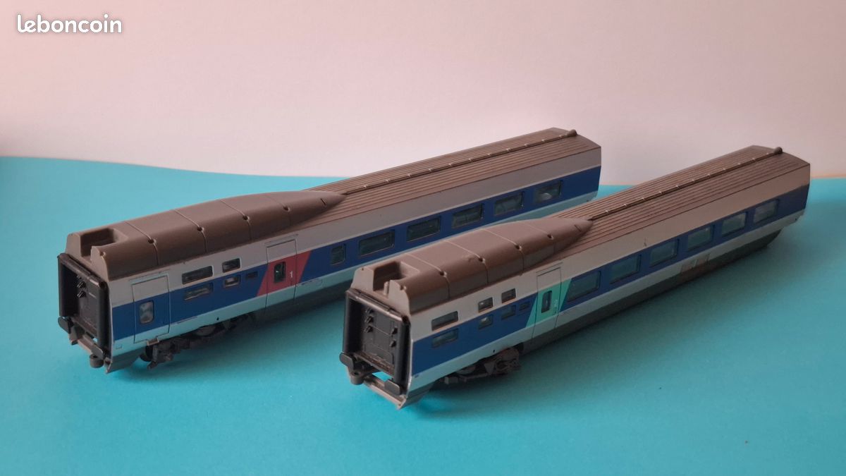 2 wagons tombereau FAS avec et sans passerelle, Sncf - REE WBSE012