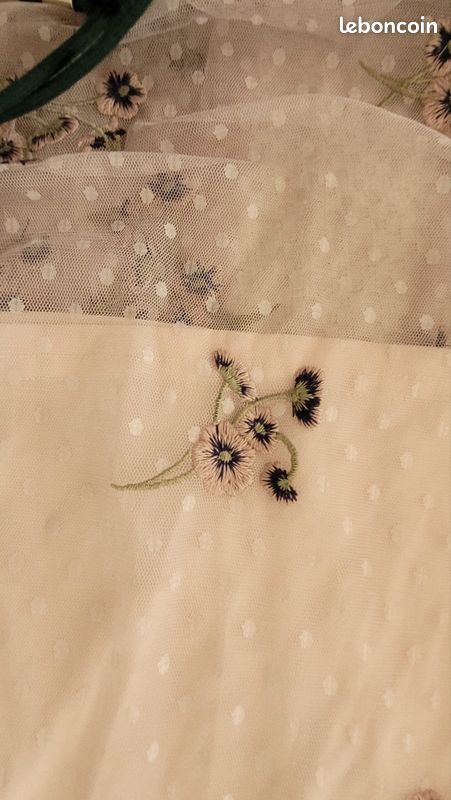 Jupe midi asymétrique en tulle rose poudré (image 4)
