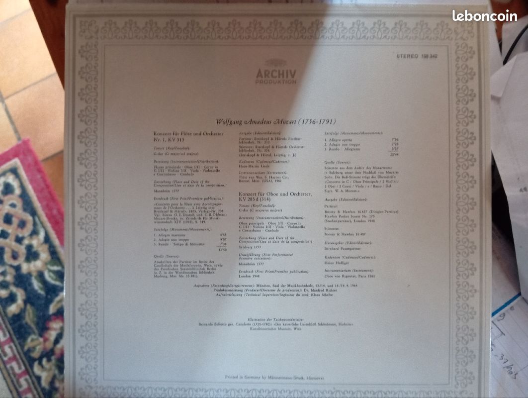 Vinyle Wolfgang Amadeus Mozart (image 2)