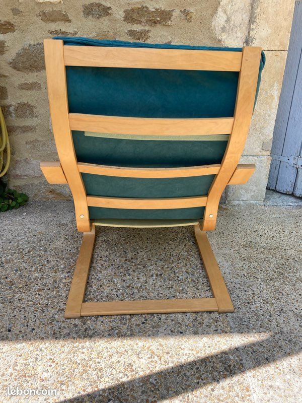Fauteuil IKEA housse vert émeraude (image 2)
