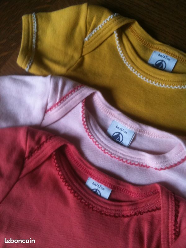 Lot de 3 bodies "Petit bateau" (image 1)