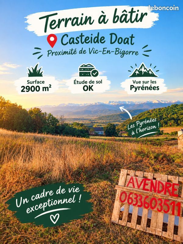 Terrain Constructible · à Casteide-Doat · 46 000 €