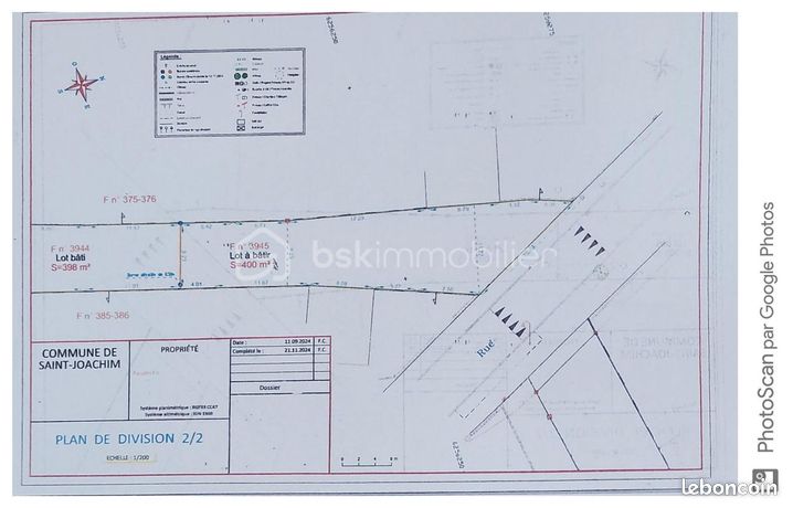 Terrain 400 m² Saint Joachim