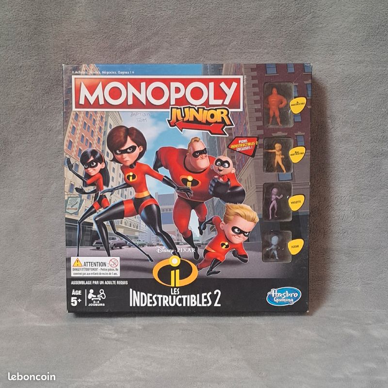 Jeu de Plateau Monopoly Junior Les Indestructibles 2 Hasbro Gaming (image 2)