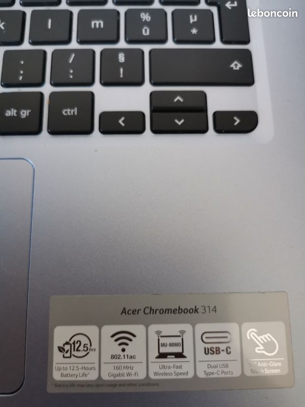 Acer Chromebook N18Q3 Pour Pièces Détachées - Carcasse Argentée - Occasion Pour Réparation