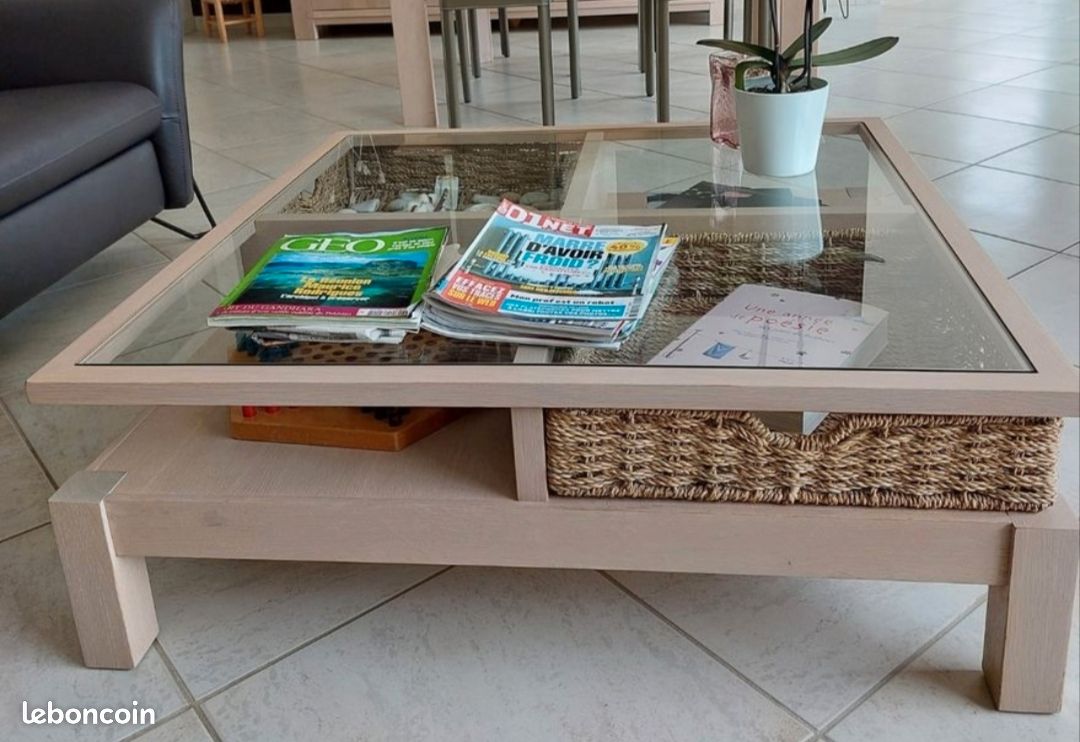 Table basse chêne massif (image 1)