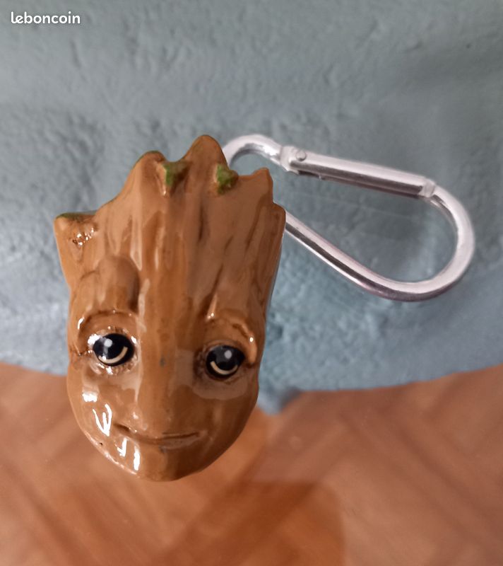 Porte-Clé Officiel Marvel Groot En Acier Inoxydable Argenté - Neuf Avec Étiquettes