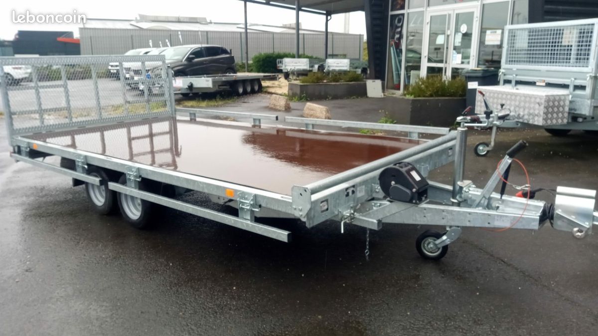 DESTOCKAGE - Plateau basculant double essieux - 2700 kg (image 4)