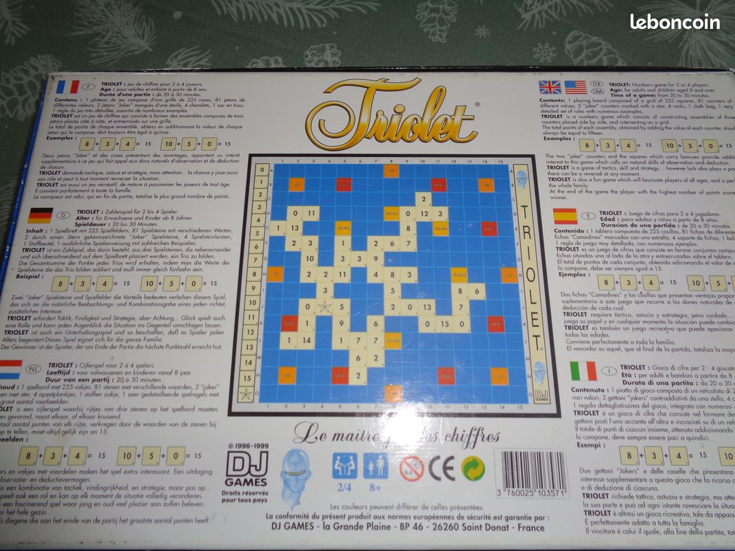 Ancien jeu de Chiffres TRIOLET DJ GAME (image 4)