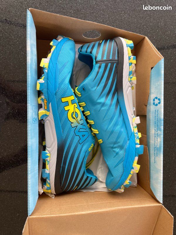 Chaussures baskets trail running Hoka One One Evo jawz idéales course à pieds et swimrun Hoka Evojawz T 44 neuves (image 1)