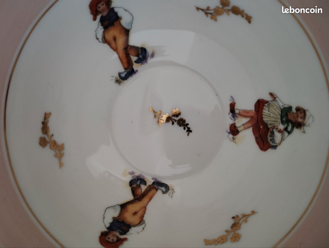 Bol ancien à soupe ou bouillon porcelaine Jammet Seignolles Limoges (image 10)