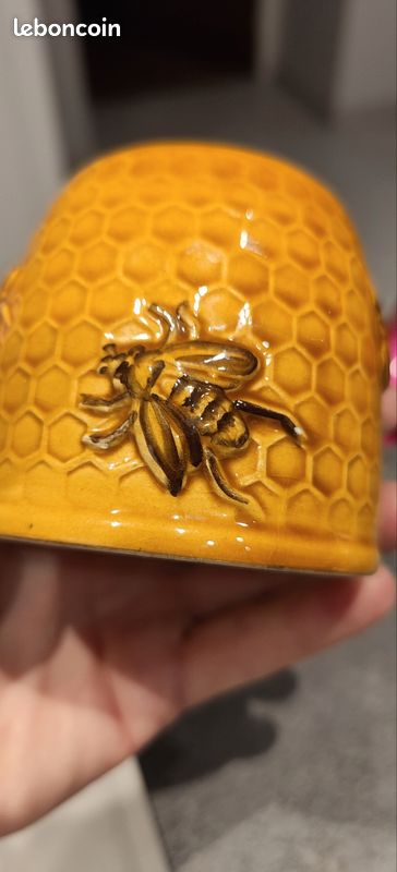 Pot à Miel Créatif En Forme D'Abeille – 15×10×9 Cm Avec Cuillère, Distributeur Rétro Décoratif
