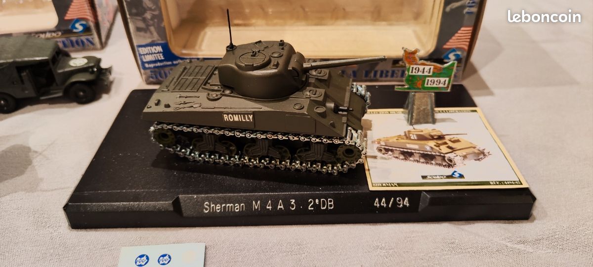 RARE *** SOLIDO char US sherman M4 Prong version bocage N°69 EUR 22,00 - FR