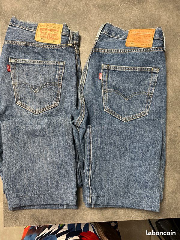 Carton58) Lots de deux Jeans Homme LEVI ‘STRAUSS&CO taille 42 voir toute les mesures (image 20)
