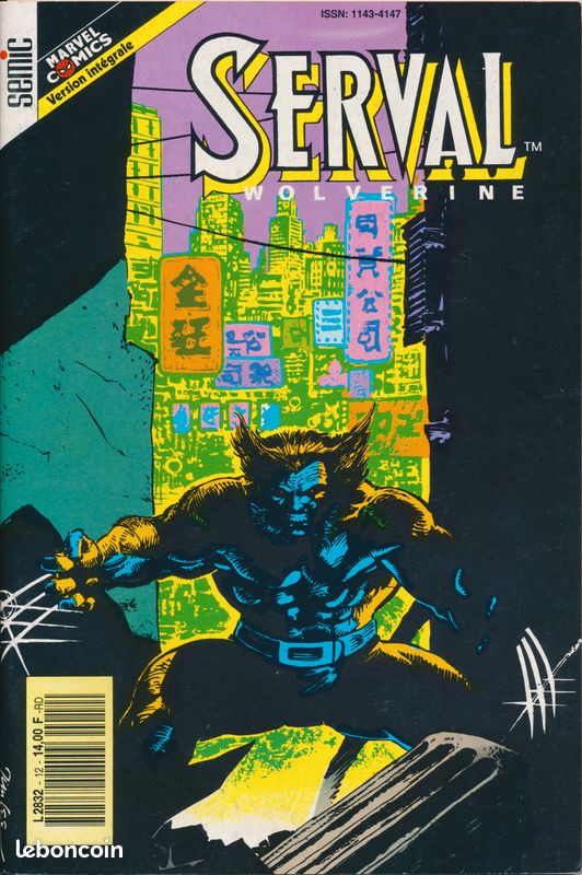 Livre serval (wolverine) n°12, semic france, version intégrale, 1991, comme neuf (image 1)
