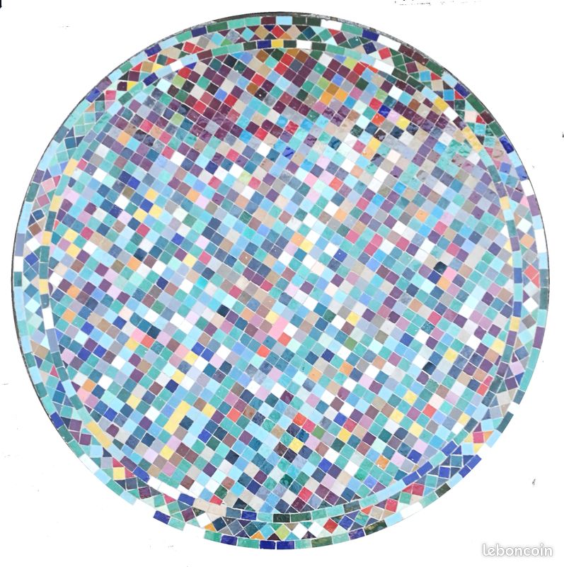 Table de diamètre 120cm design "Pixels" (image 1)