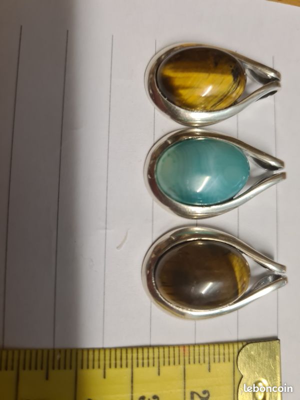 Pierres et Minéraux.Pendentif argent 925 (image 1)