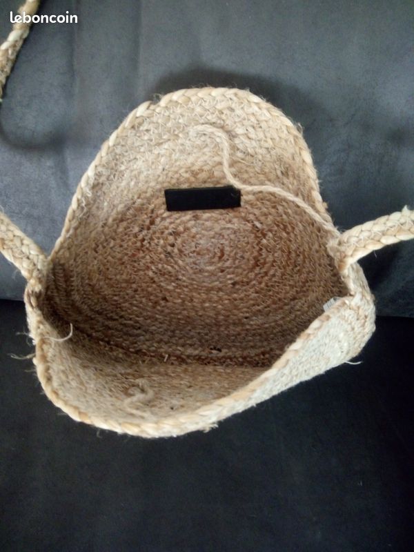 Sac rond en jute style bohème Zara Accessoires Bagagerie